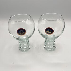 Set of 2 Licor 43 Bubble Stem Glasses Drinkware 5" Elegant Design